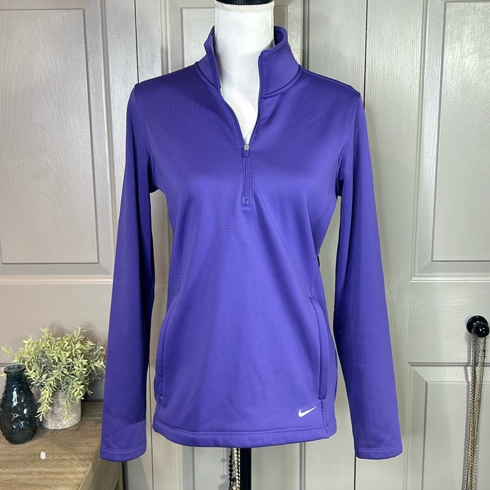 Nike Golf Tour Performance Purple 1/4 zip Pullover Jacket Size M